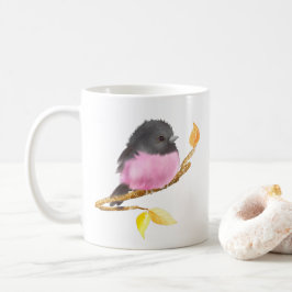 Taza De Café Pájaro Robin Pink