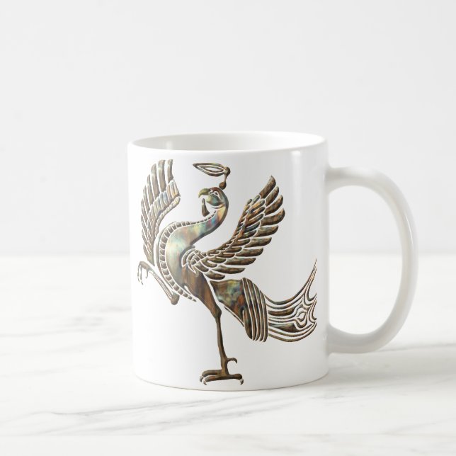 Taza De Café Pájaro rojo calentó el cobre (Derecha)