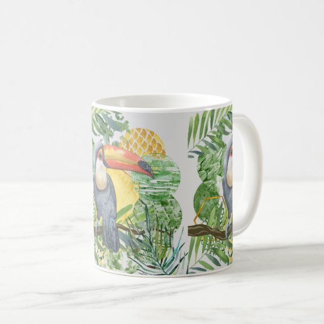 Taza De Café Pájaro tropical tropical colorido: vida silvestre  (Anverso derecho)