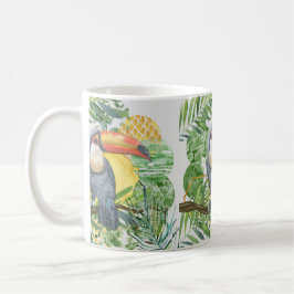 Taza De Café Pájaro tropical tropical colorido: vida silvestre
