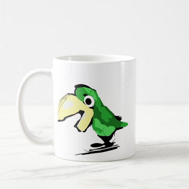 Taza De Café Pájaro Verde (Izquierda)