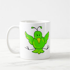 Taza De Café pájaro verde, pájaro verde