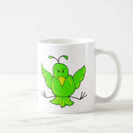 Taza De Café pájaro verde, pájaro verde