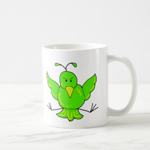 Taza De Café pájaro verde, pájaro verde