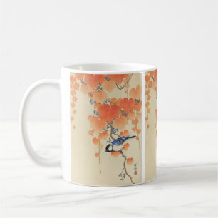 Taza De Café Pájaro y hiedra roja por Ohara Koson
