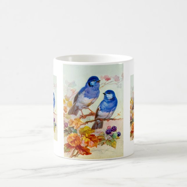 Taza De Café Pájaros azules (Centro)