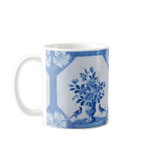 Pájaros Azules Delft Floral Chic Campestre Francés