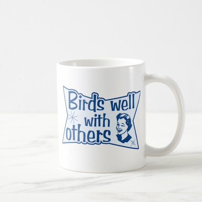 Taza De Café Pájaros bien con otros (Derecha)