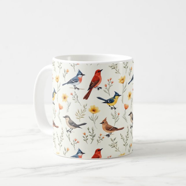 Taza De Café Pájaros coloridos (Anverso izquierdo)