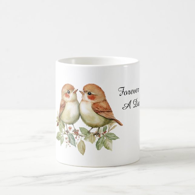 Taza De Café Pájaros de Amor Eterno (Centro)