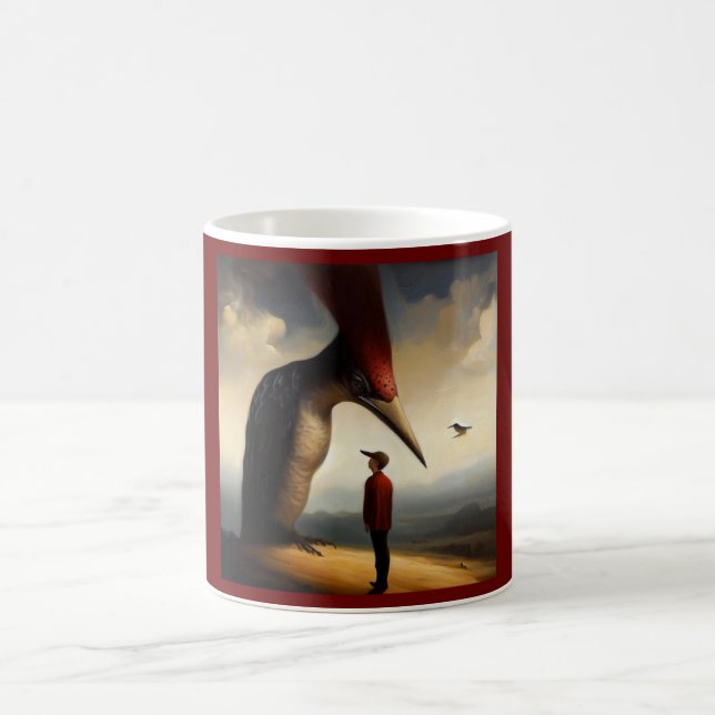 Taza De Café Pájaros de carpintero de animales espirituales 1 (Centro)