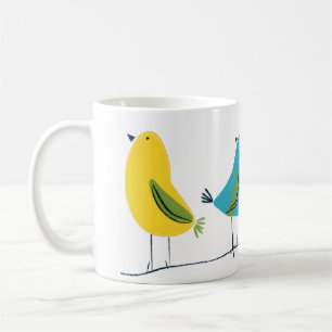 Taza De Café Pájaros de diferentes colores en un MUG