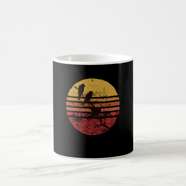 Taza De Café Pájaros de Jardín Retro (Centro)