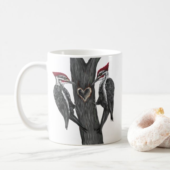 Taza De Café Pájaros de madera (Con donut)