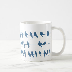 Taza De Café Pájaros de moda del trago de la marina de guerra