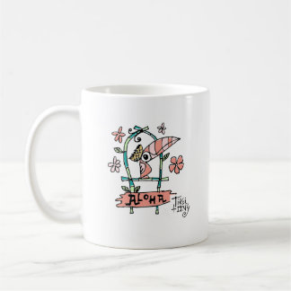 Taza De Café Pájaros del sitio de Tiki en una perca por Tiki