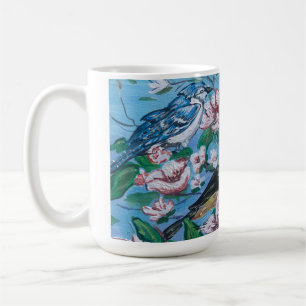 Taza De Café Pájaros en el patio trasero lindos
