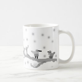 TAZA DE CAFÉ "PÁJAROS EN UNA RAMA DE NIEVE"