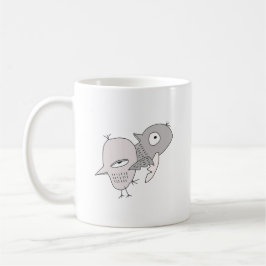 Taza De Café pájaros gorriones café té de otoño bebida
