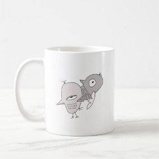 Taza De Café pájaros gorriones café té de otoño bebida