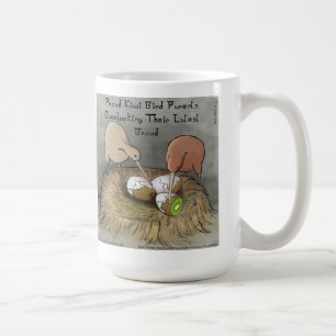 Taza De Café Pájaros Kiwi Divertidos Cuidando su Fruta