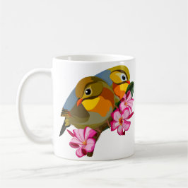 TAZA DE CAFÉ PÁJAROS LEIOTHRIX DE LIBERTAD ROJA