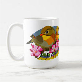 TAZA DE CAFÉ PÁJAROS LEIOTHRIX DE LIBERTAD ROJA—ALOHA