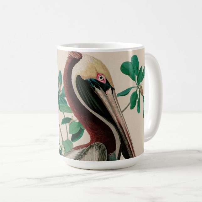 Taza De Café Pájaros pelícanos marrones de América Impresión Au (Anverso derecho)