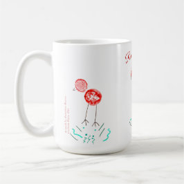 Taza De Café Pájaros rojos - caprichosos - ilustraciones