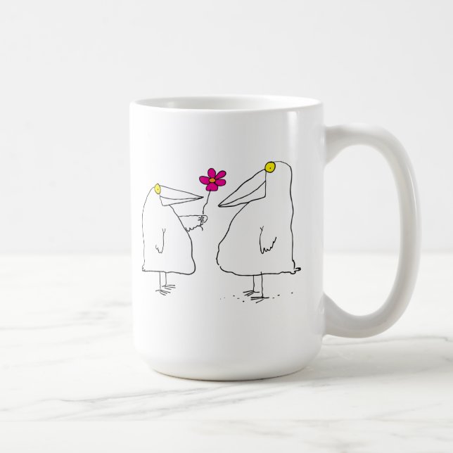 Taza De Café Pájaros románticos (Derecha)