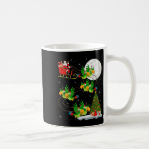 Taza De Café Pájaros Santa Sleigh Volando Gracioso Chr Mágico