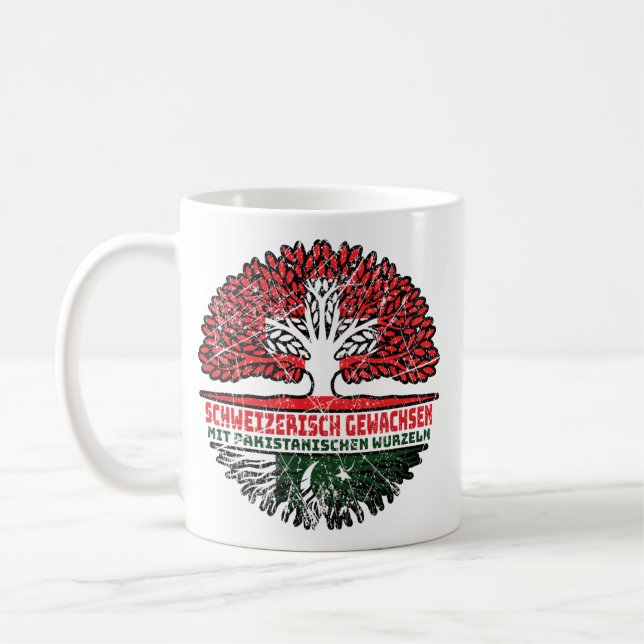 Taza De Café Pakistan Pakistanisch Schweizer Schweiz Baum (Izquierda)