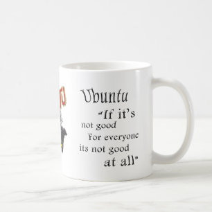 Taza De Café Palabra africana para la unidad