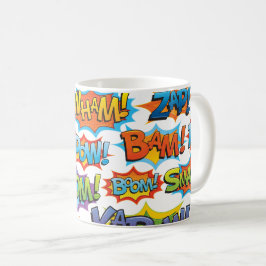Taza De Café Palabra de acción cómica