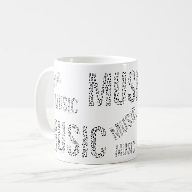Taza De Café Palabra de música (Anverso izquierdo)