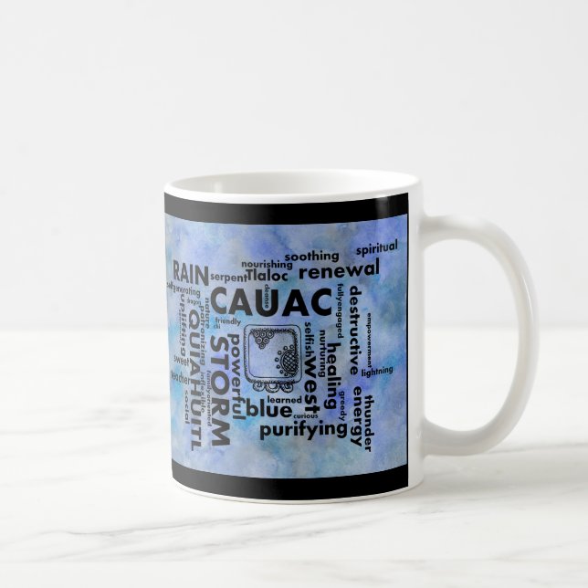 Taza De Café Palabra de nacimiento maya azteca cauac Quiahuitl  (Derecha)
