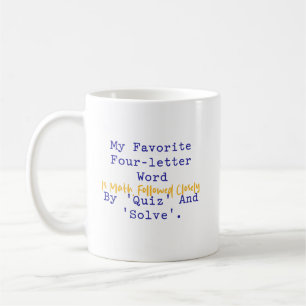 Taza De Café Palabra Favorita de Cuatro Letras Diversión Resolv