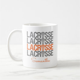 Taza De Café Palabra Lacrosse con problemas de naranja
