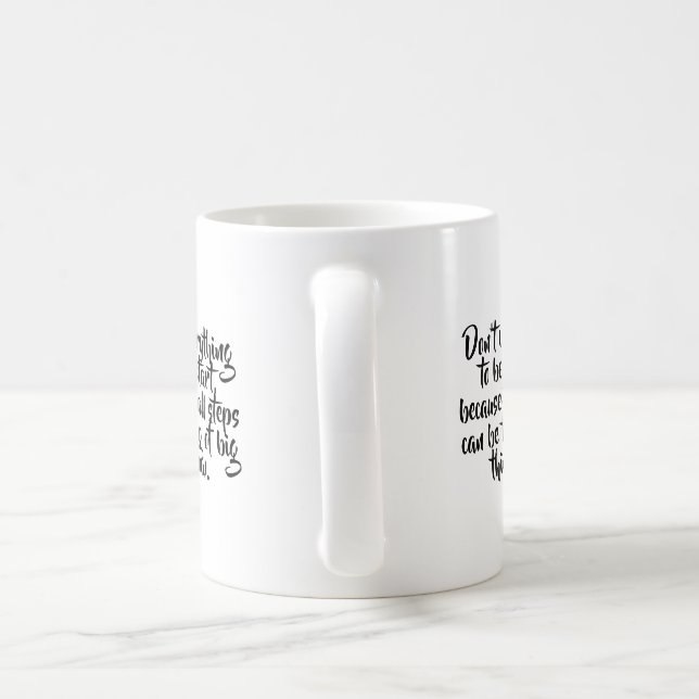 Taza De Café Palabra personalizado Monocromo Estético (Mango)