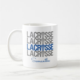 Taza De Café Palabra real lacrosse en peligro azul