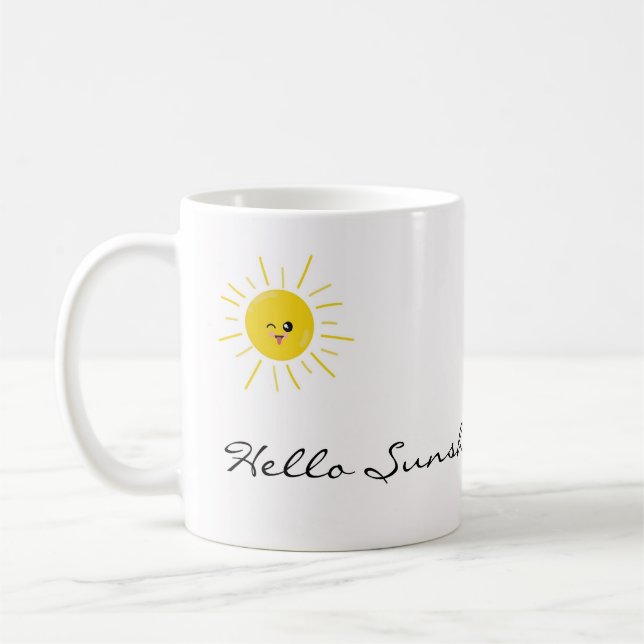 Taza De Café Palabra simple Personalizado de Sun (Izquierda)