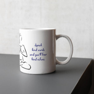 Taza De Café Palabras amables citan meditación Pose Mug