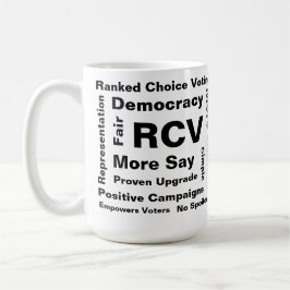 Taza De Café Palabras clasificadas de Choice Voting 15oz Coffee