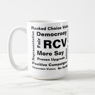Taza De Café Palabras clasificadas de Choice Voting 15oz Coffee