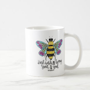 Taza De Café Palabras cristianas son como la Biblia de Miel con