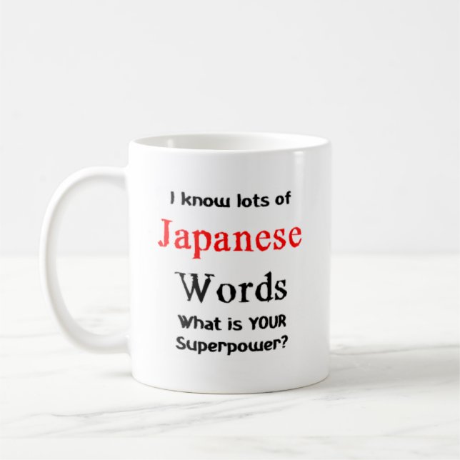 Taza De Café palabras de japón (Izquierda)