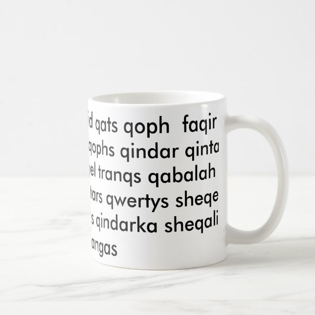 Taza De Café Palabras de Q (Derecha)