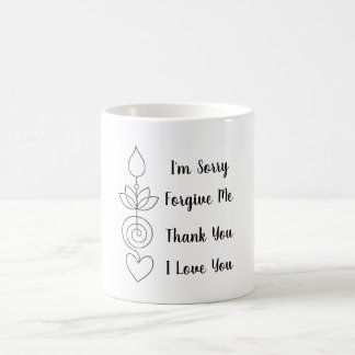 Taza De Café Palabras de símbolo y curación del ho'oponono.