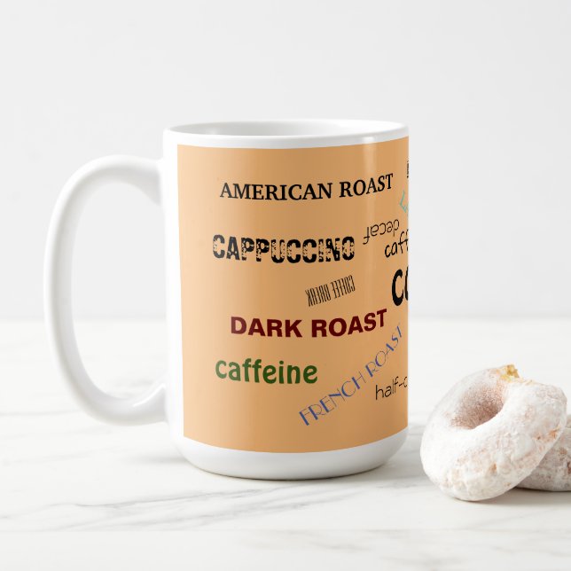 Taza De Café Palabras del café (Con donut)