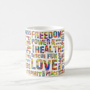 Taza De Café Palabras Del Modo Espíritu / Pensamiento Positivo 